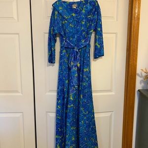 Vintage quilted 1960’s maxi dress